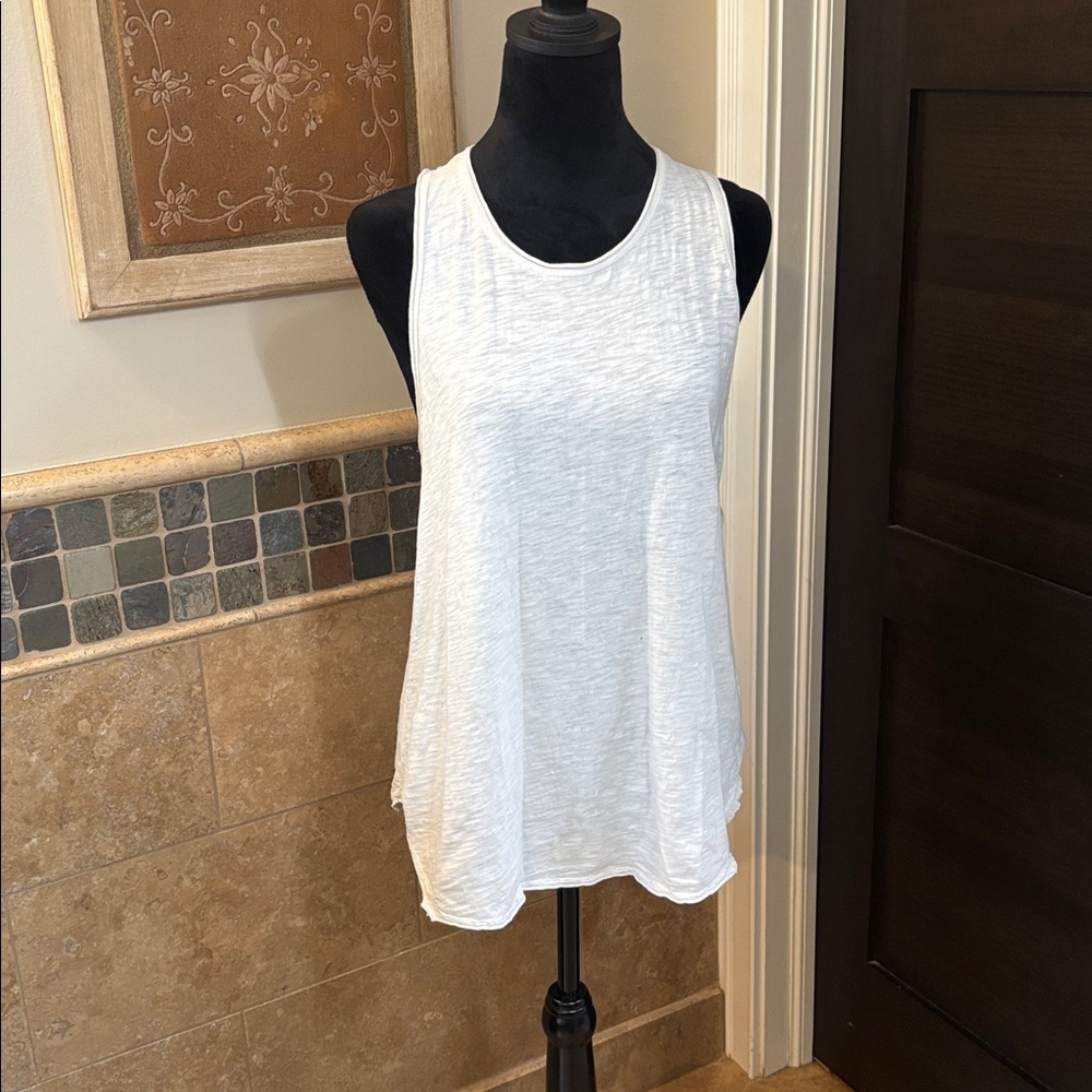 Lovestitch White Textured Tank Top